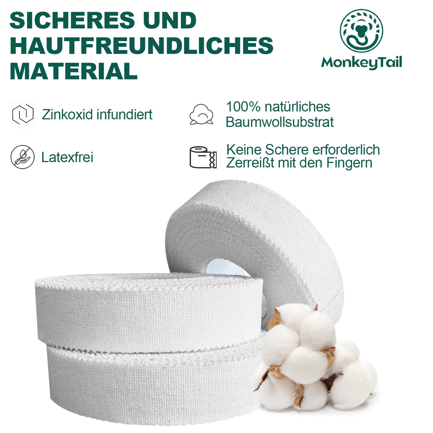 MonkeyTail Kletter Fingertape - 3 Rollen, 1,5 cm x 10 m