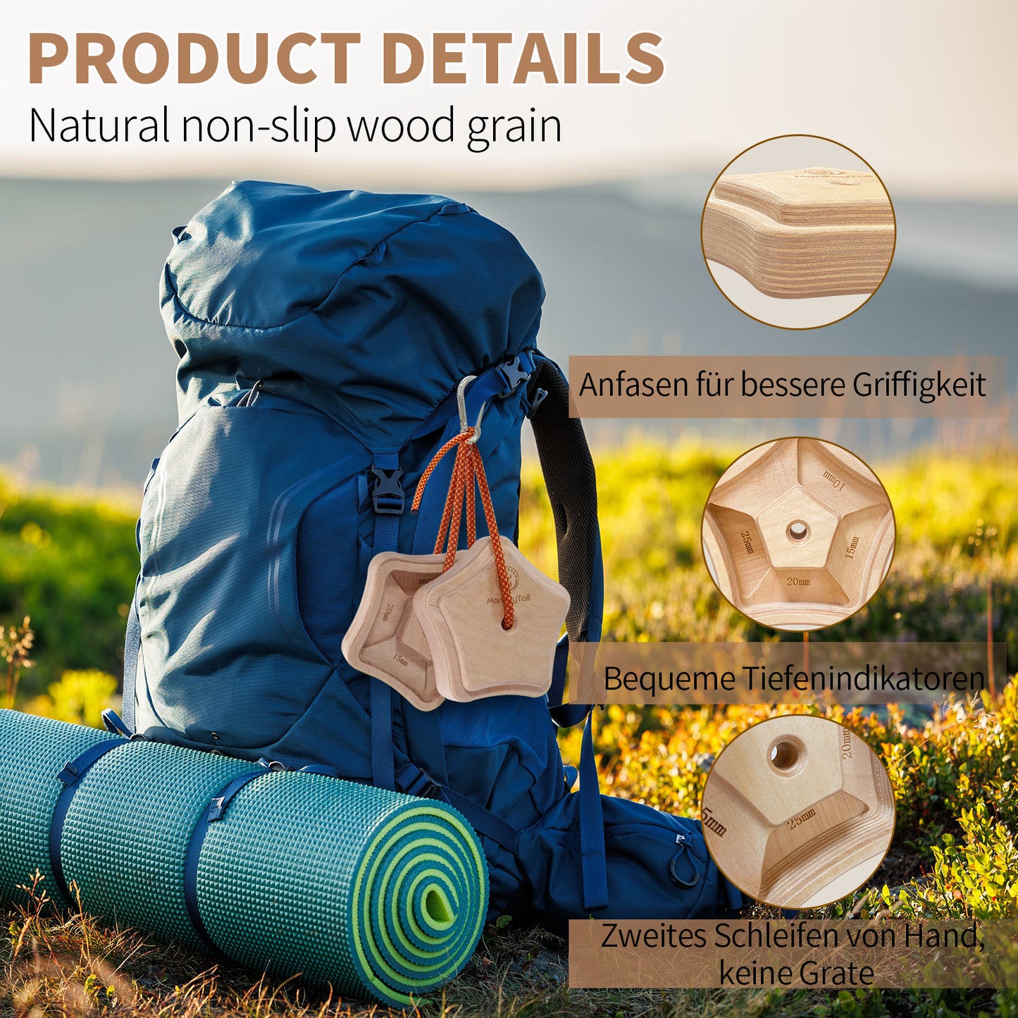 Portable mini hangboards