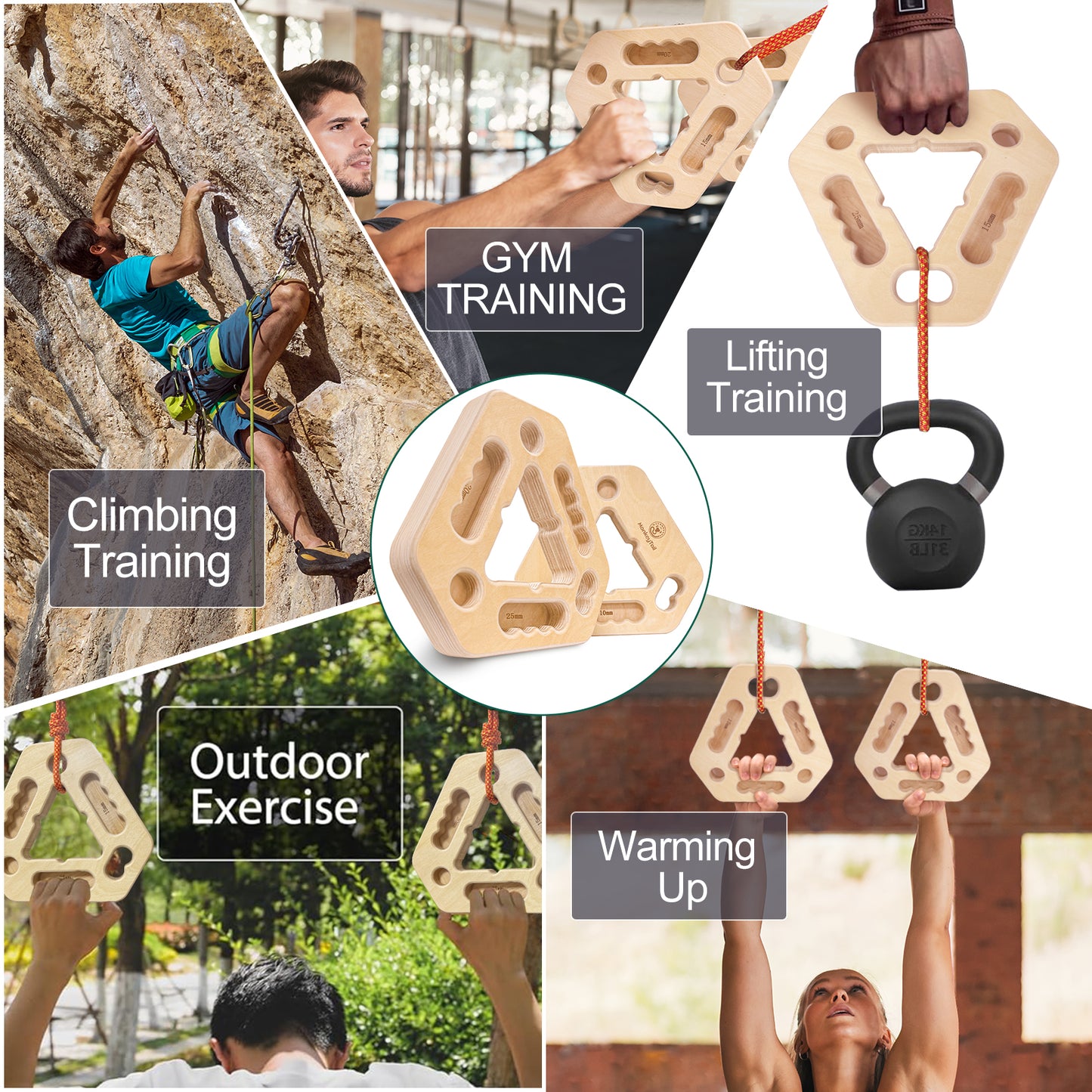 Portable hangboards