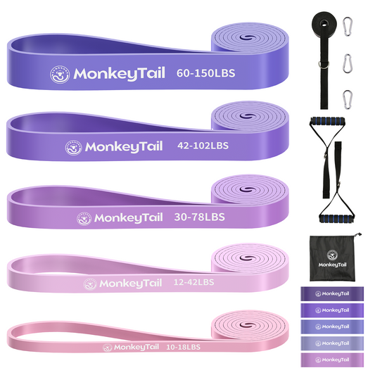 MonkeyTail Widerstandsbandset, 5 Stufen (unterschiedliche Intensitäten)