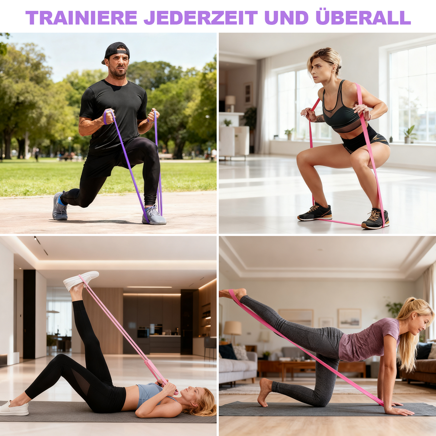 MonkeyTail Widerstandsbandset, 5 Stufen (unterschiedliche Intensitäten)